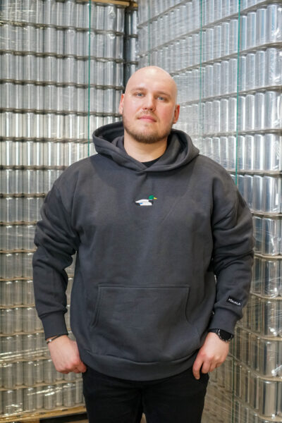 Sweatshirt Graphite Embroidered Duck